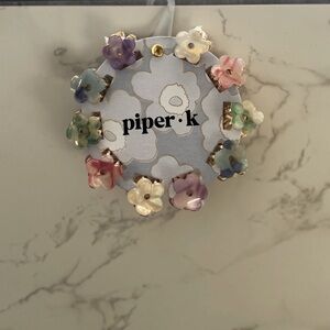 Multicolor Floral Hair Clips (10 Metal )